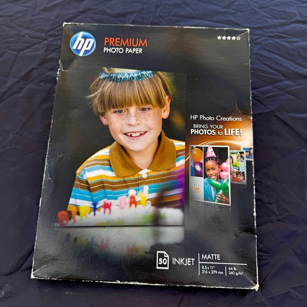 HP Premium Matte Photo Paper 8.5 x 11 50 Sheets 64 lb Q1994A NIB Sealed